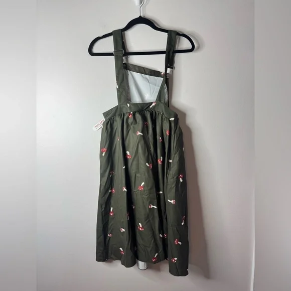 NWT Romwe Fairycore Women's Mushroom Print Overall Dress Without Shirt medium - Picture 6 of 6